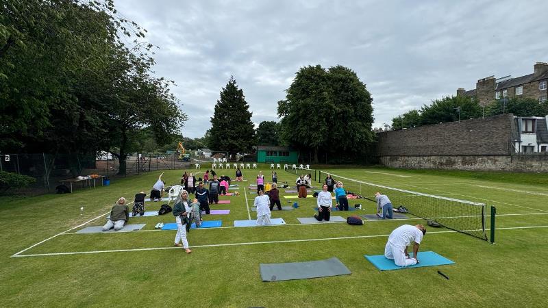 Celebrated International Day Of Yoga at Grange Cricket Club, Edinburgh